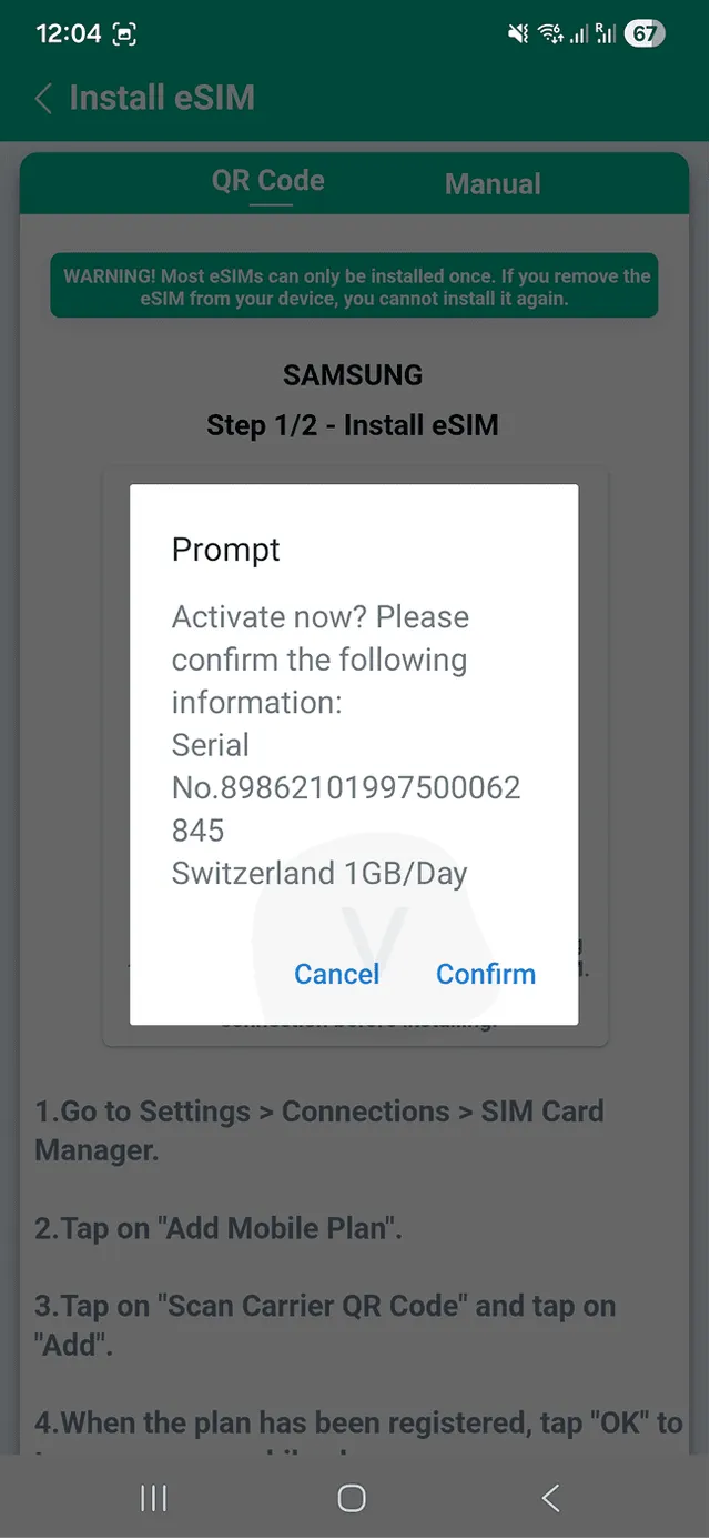 Instalacja eSIM ByteSIM 1