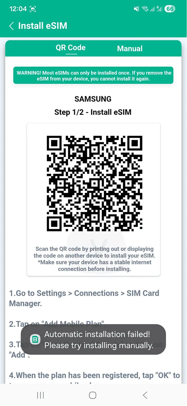 Instalacja eSIM ByteSIM 2