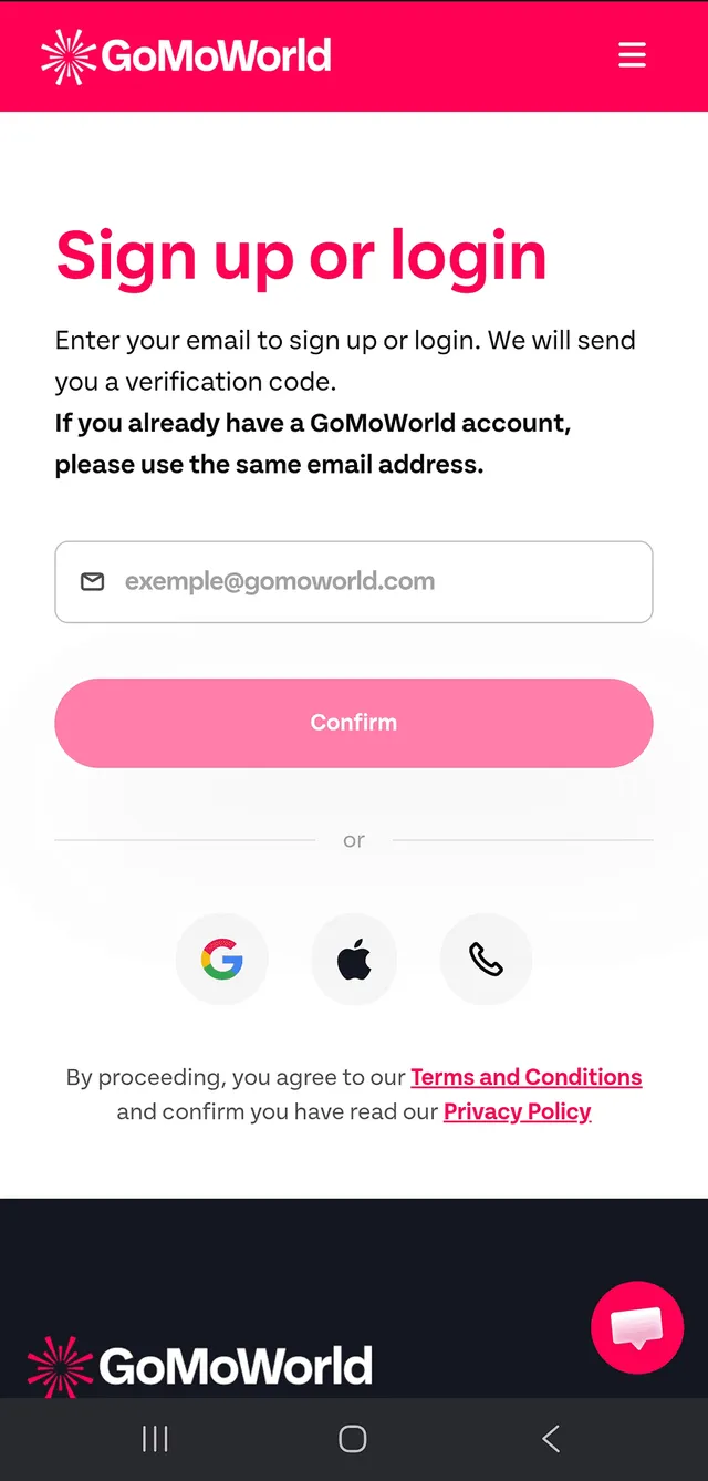 Proces nákupu GoMoWorld eSIM krok 2