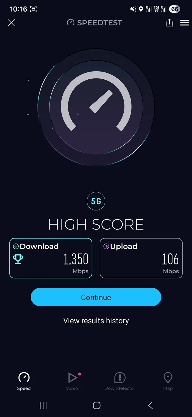 Výsledek testu rychlosti GoMoWorld eSIM 3