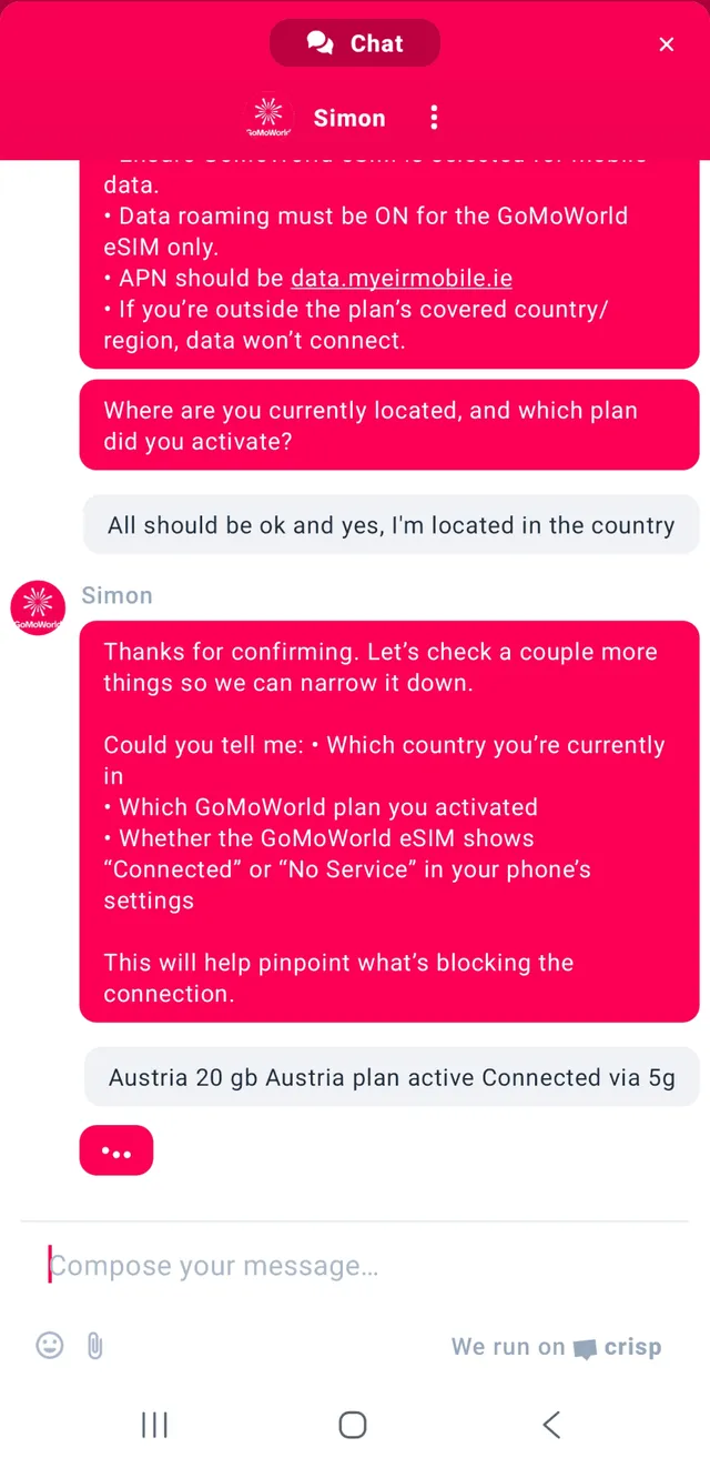 Test zákaznické podpory GoMoWorld 4