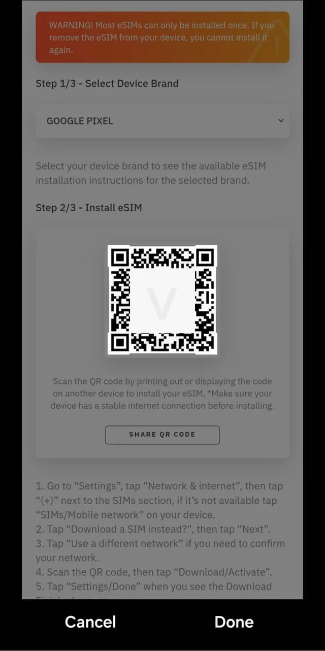 Instalace Airalo eSIM