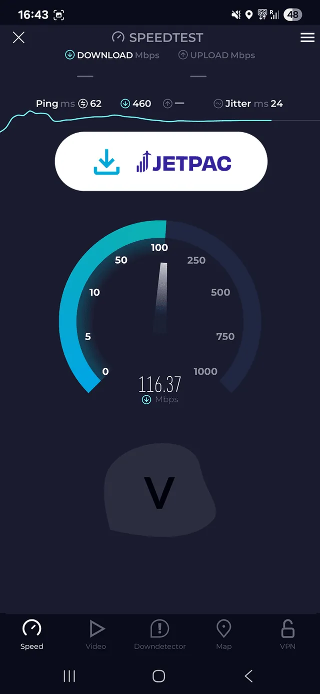 Jetpac Speed Test 1