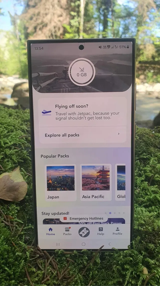 Jetpac testing outdoor