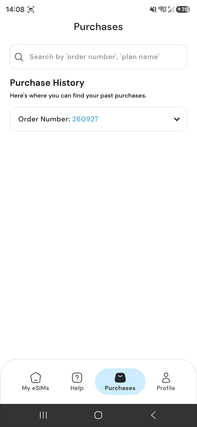 Maya Mobile app purchase history