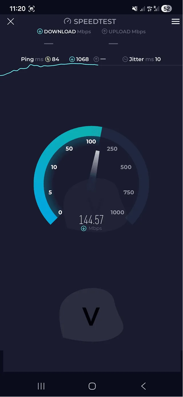 Test prędkości Nomad eSIM 1