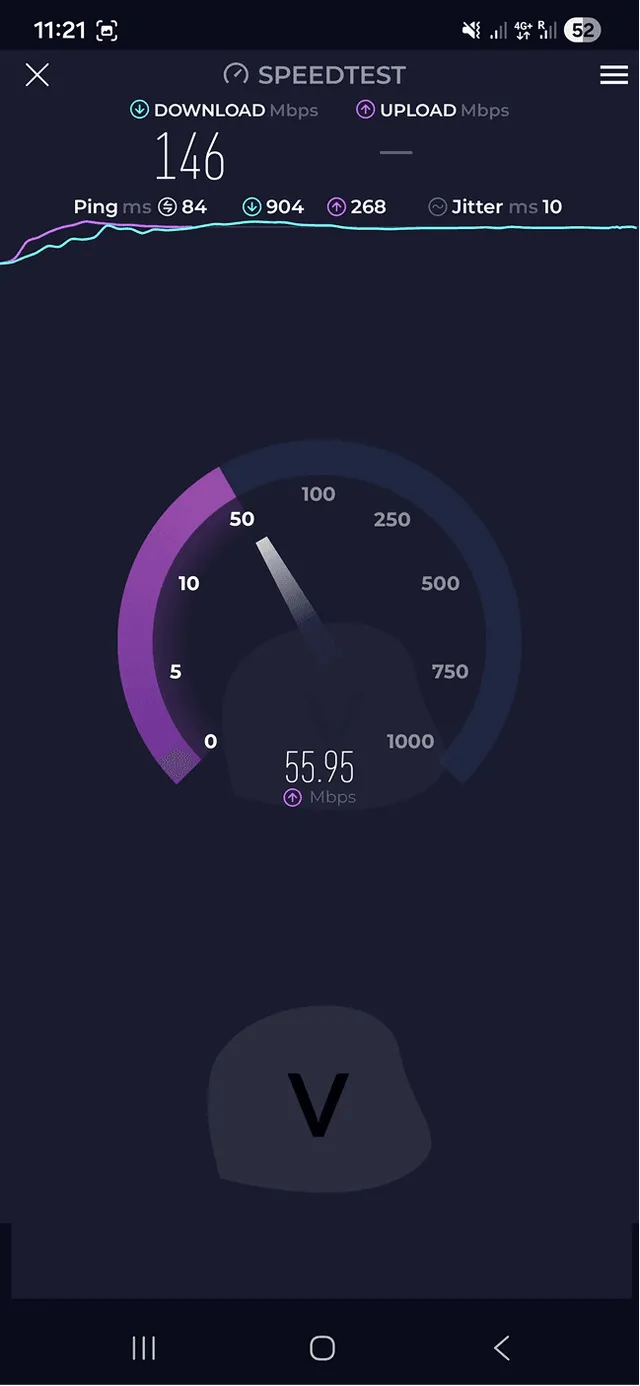 Test prędkości Nomad eSIM 2