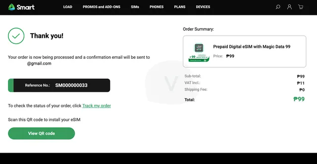 SMART eSIM buying process 4
