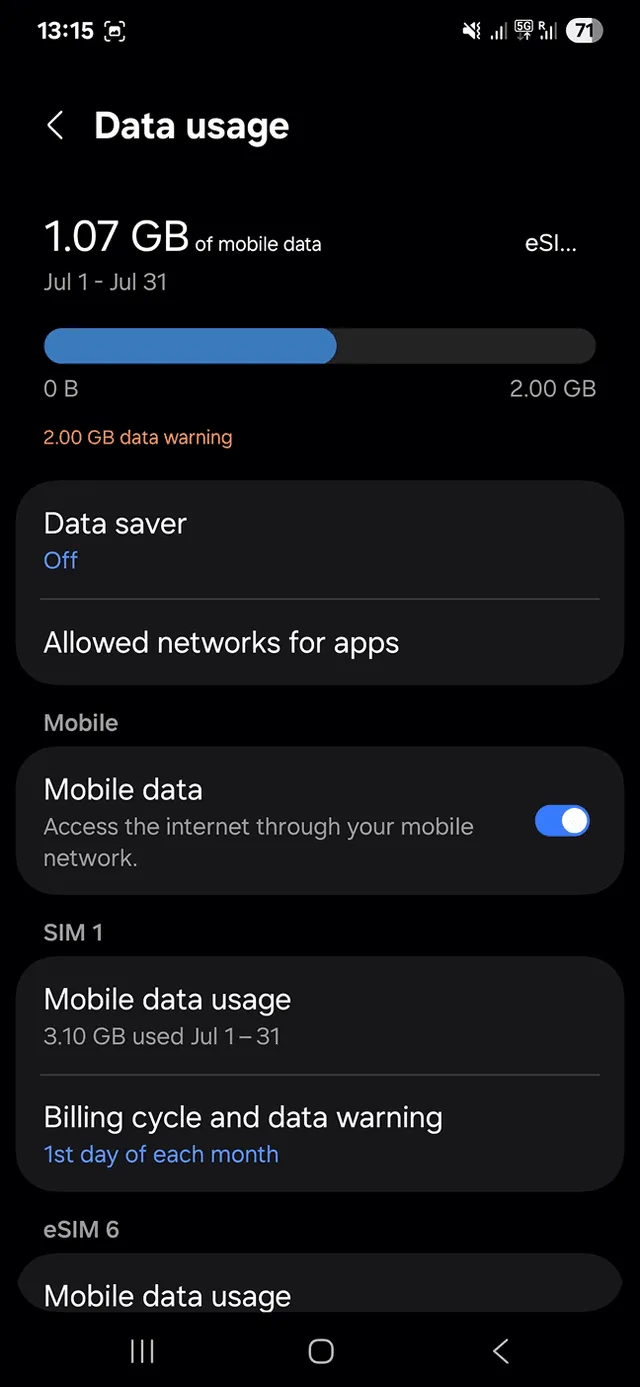 Speed test Saily eSIM 4