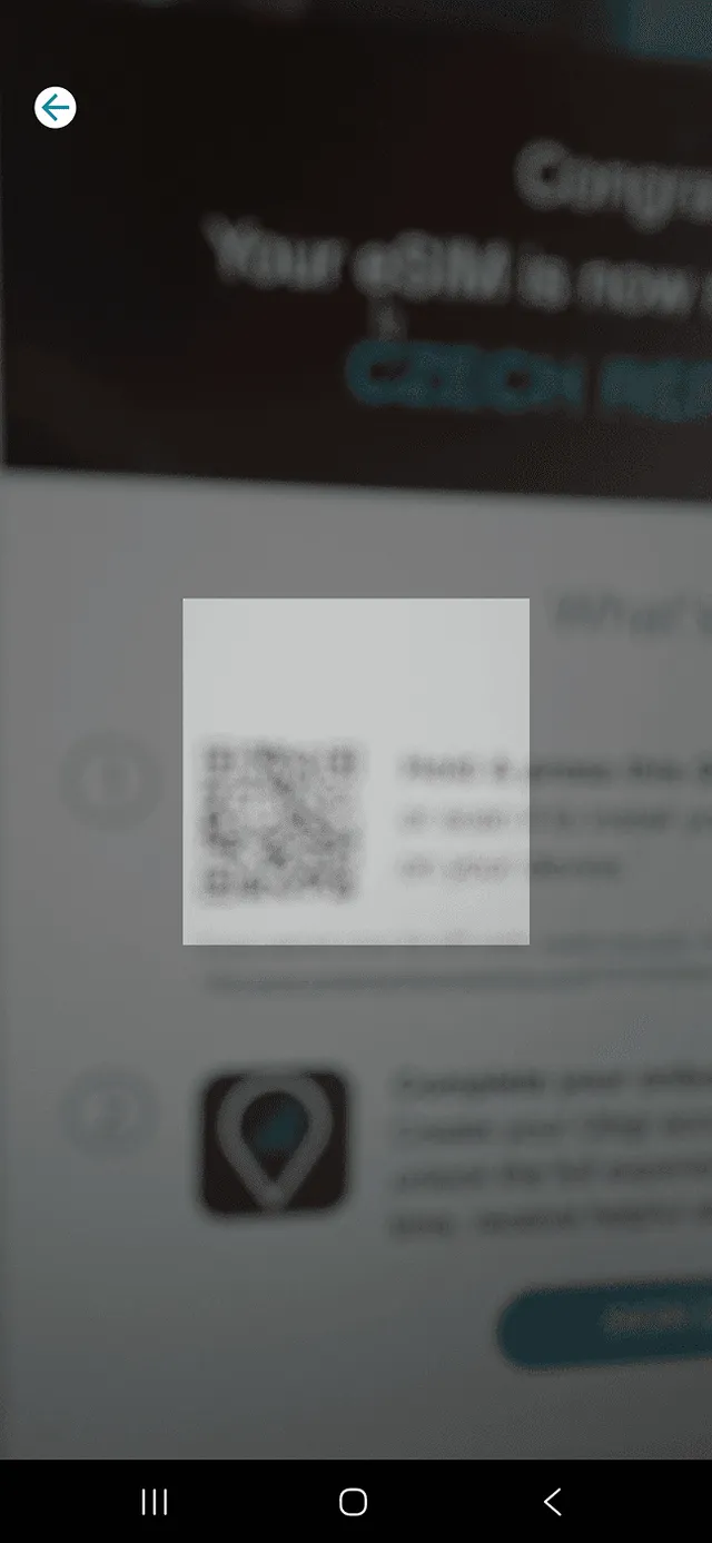 Ubigi app QR code scanner